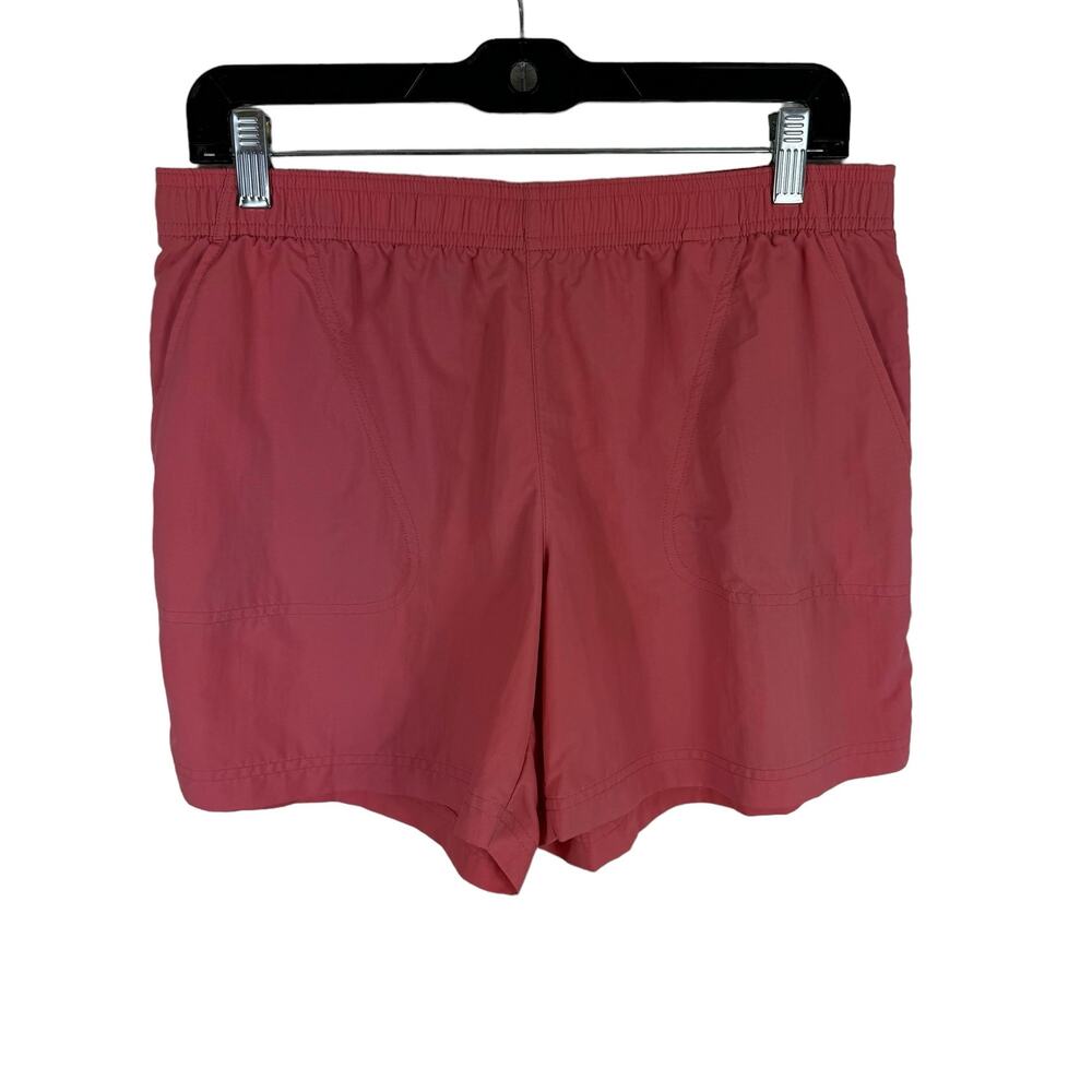 Columbia Pink 100% Nylon Lightweight Elastic Waist Athletic Outdoor Shorts Sz M